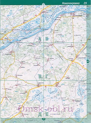 Карта Саргатского Района Омской Области